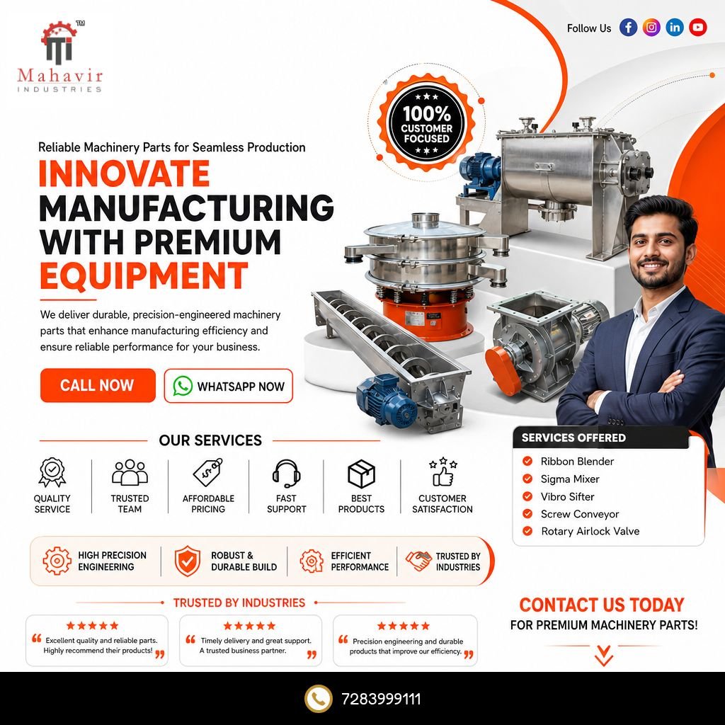 Innovate Manufacturing with Premium Industrial Equipment | Mahavir Industries
